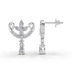 0.75 Carat Moonflower Diamond Earrings 14K - White Gold