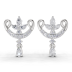 0.75 Carat Moonflower Diamond Earrings 14K - White Gold