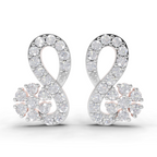 0.65 Carat Infinity Diamond Earrings 14K - Rose Gold