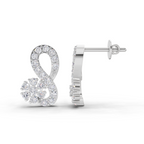0.65 Carat Infinity Diamond Earrings 14K - White Gold