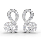 0.65 Carat Infinity Diamond Earrings 14K - White Gold