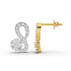 0.65 Carat Infinity Diamond Earrings 14K