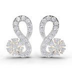 0.65 Carat Infinity Diamond Earrings 14K