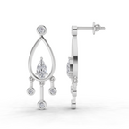 0.67 Carat Pear Starlit Diamond Earrings 14K - White Gold