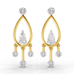 0.67 Carat Pear Starlit Diamond Earrings 14K