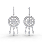 3.08 Carat Dream catcher Diamond Earrings 14K - White Gold