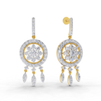 3.08 Carat Dream catcher Diamond Earrings 14K