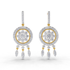 3.08 Carat Dream catcher Diamond Earrings 14K