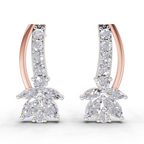 0.71 Carat Lotus Diamond Earrings 14K - Rose Gold
