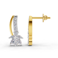0.71 Carat Lotus Diamond Earrings 14K