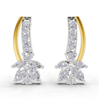 0.71 Carat Lotus Diamond Earrings 14K