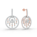 1.87 Carat Dream catcher Diamond Earrings 14K - Rose Gold