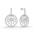 1.87 Carat Dream catcher Diamond Earrings 14K - White Gold