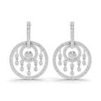 1.87 Carat Dream catcher Diamond Earrings 14K - White Gold