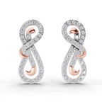 0.76 Carat Infinity Diamond Earrings 14K - Rose Gold