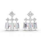 1.81 Carat Baguette Taper Diamond Earrings 14K - Rose Gold