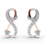 0.88 Carat Infinity Diamond Earrings 14K - Rose Gold