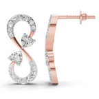 1.26 Carat Infinity Earrings 14K - Rose Gold