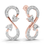 1.26 Carat Infinity Earrings 14K - Rose Gold