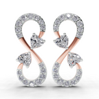 1.26 Carat Infinity Earrings 14K - Rose Gold