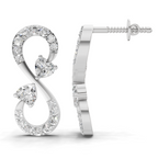 1.26 Carat Infinity Earrings 14K - White Gold