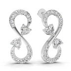 1.26 Carat Infinity Earrings 14K - White Gold