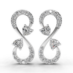 1.26 Carat Infinity Earrings 14K - White Gold