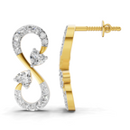 1.26 Carat Infinity Earrings 14K