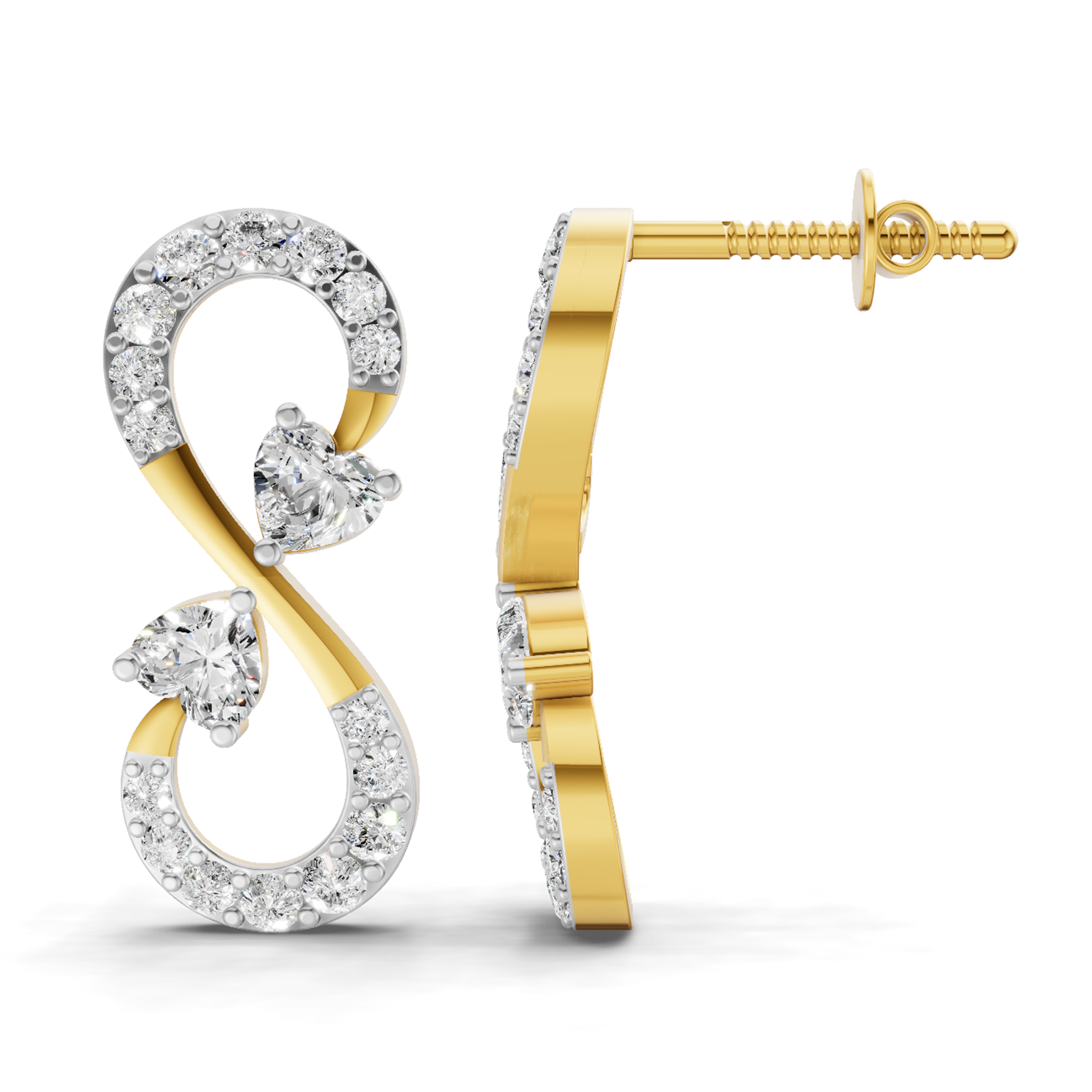 1.26 Carat Infinity Earrings 14K