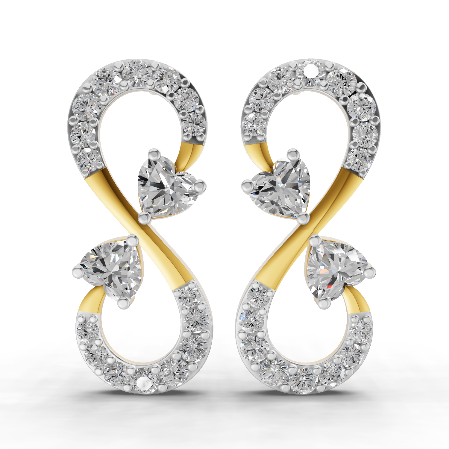 1.26 Carat Infinity Earrings 14K