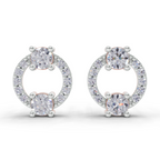 0.84 Carat Diamond Earrings 14K - Rose Gold