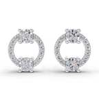 0.84 Carat Diamond Earrings 14K - White Gold