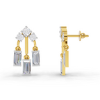2.86 Carat Lotus Diamond Earrings 14K