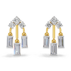 2.86 Carat Lotus Diamond Earrings 14K