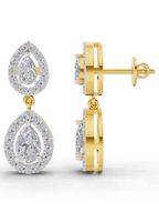 2.15 Carat Aurora Pear Dangles Earrings 14K