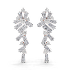 3.77 Carat Baguette Taper Diamond Earrings 14K - Rose Gold