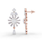 3.68 Carat Baguette Taper Diamond Earrings 14K - Rose Gold