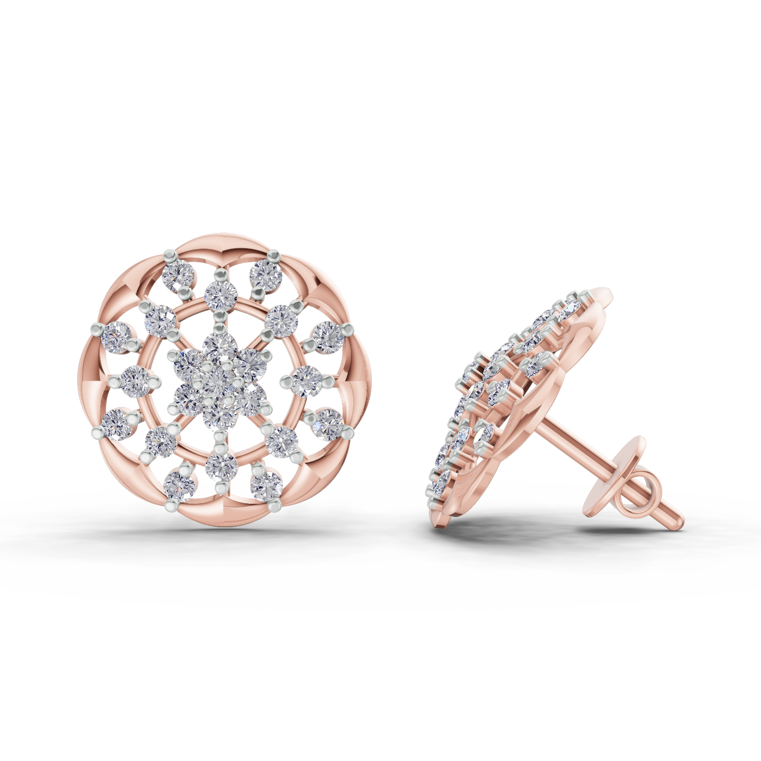 0.49 Carat Eternal Diamond Earrings 14K - Rose Gold