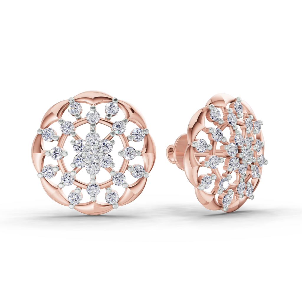 0.49 Carat Eternal Diamond Earrings 14K - Rose Gold