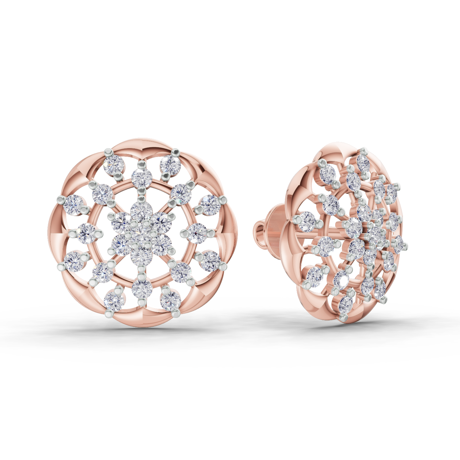 0.49 Carat Eternal Diamond Earrings 14K - Rose Gold