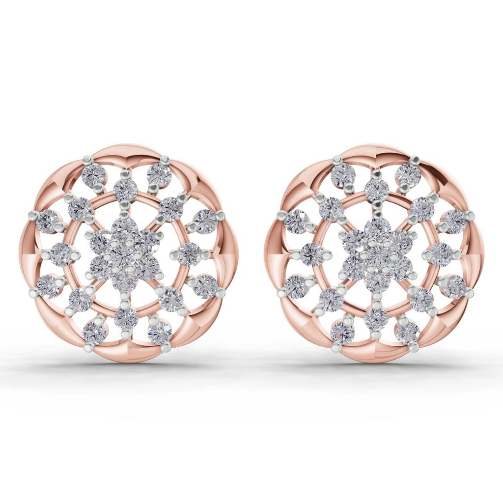 0.49 Carat Eternal Diamond Earrings 14K - Rose Gold