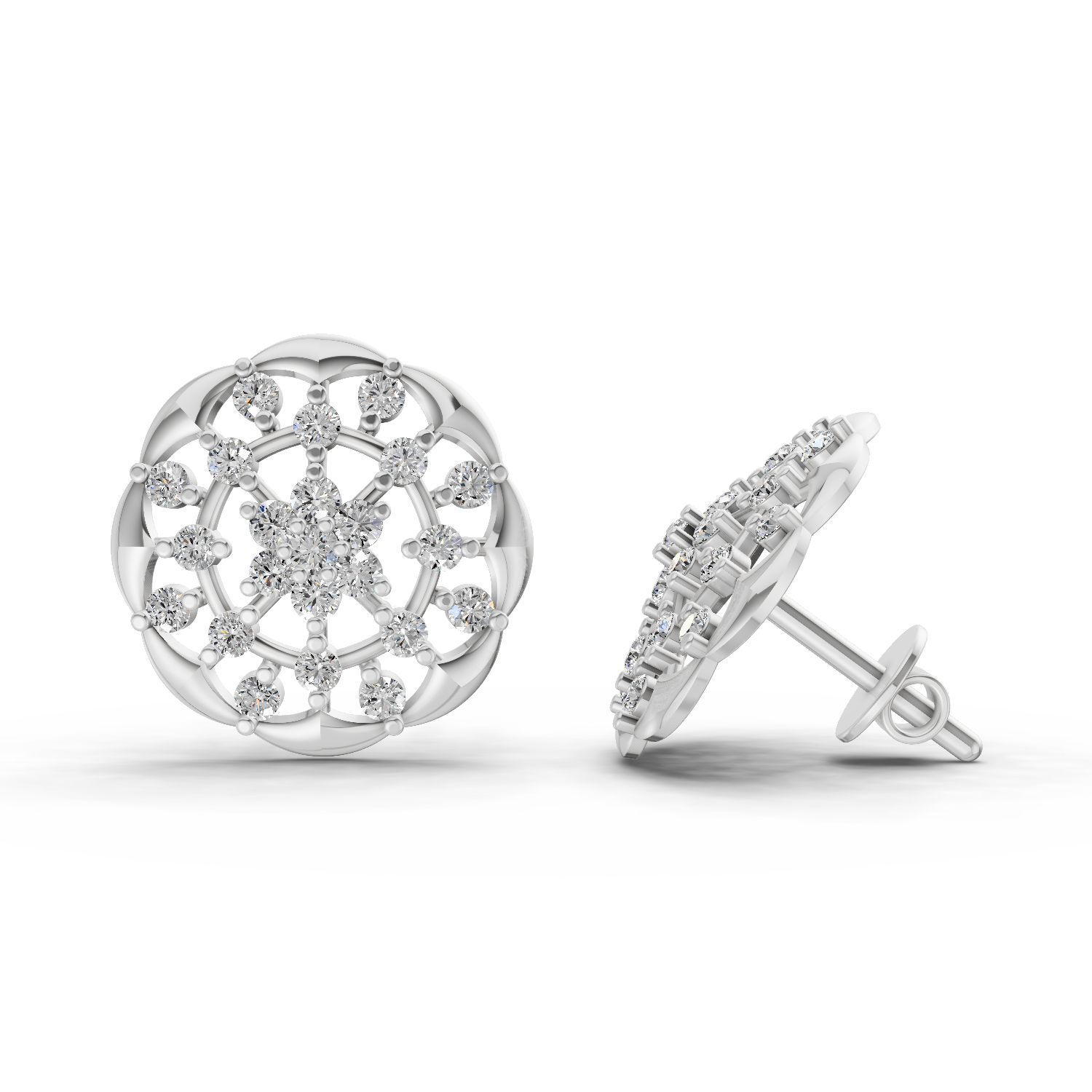 0.49 Carat Eternal Diamond Earrings 14K - White Gold