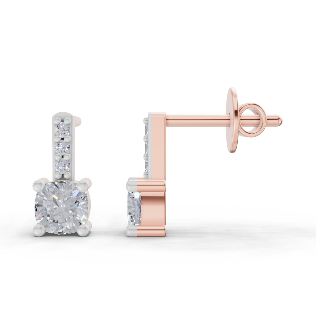 0.82 Carat Nova Gleam Diamond Earrings 14K - Rose Gold
