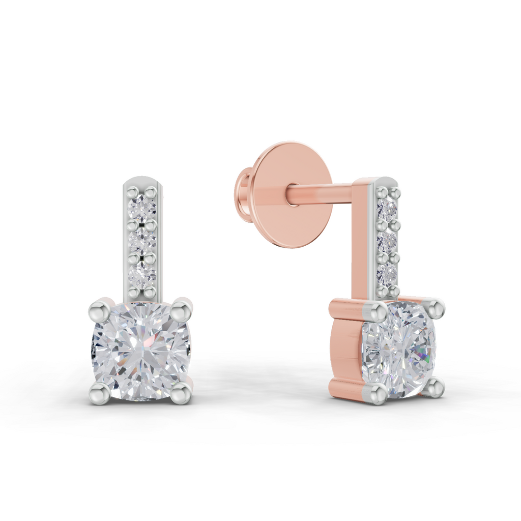 0.82 Carat Nova Gleam Diamond Earrings 14K - Rose Gold