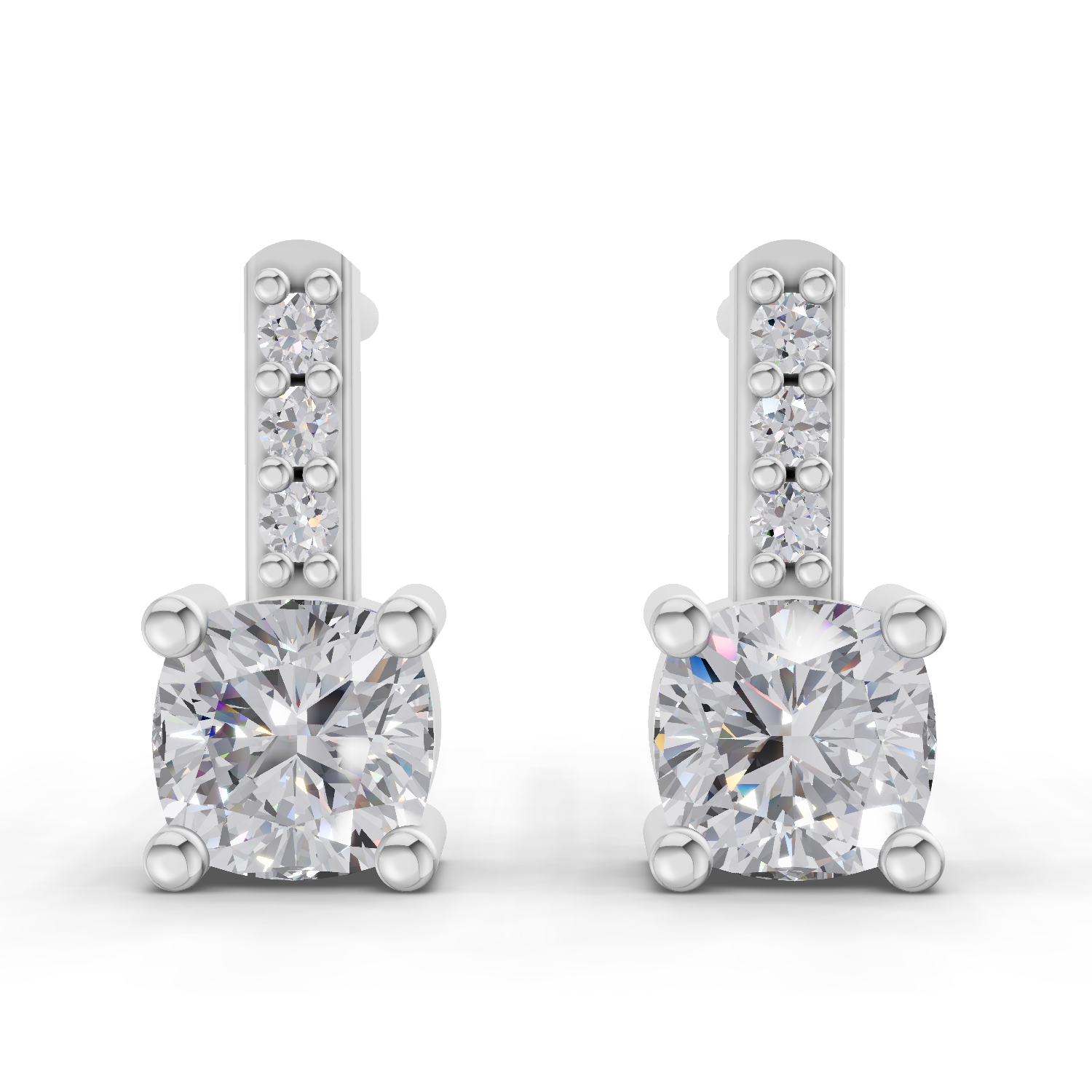 0.82 Carat Nova Gleam Diamond Earrings 14K - White Gold