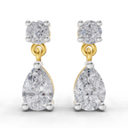 1.49 Carat Celeste Pear Drops Earrings 14K