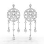 2.33 Carat Dream catcher Diamond Earrings 14K - White Gold