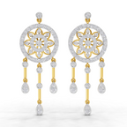 2.33 Carat Dream catcher Diamond Earrings 14K