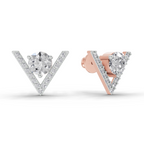 1.3 Carat V Brilliance Earrings 14K - Rose Gold