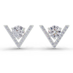 1.3 Carat V Brilliance Earrings 14K - Rose Gold